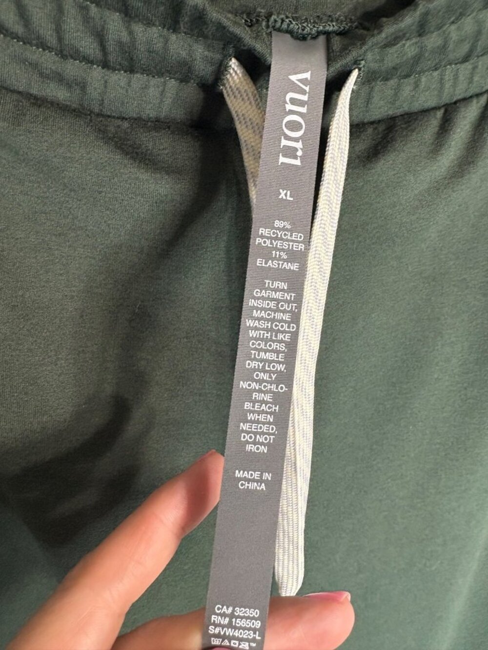 Vuori Halo Essential Wideleg Pant Heather Green-sz XL Long - Picture 2 of 8
